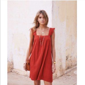 Sezane Scarlet Ruffle Mini Dress